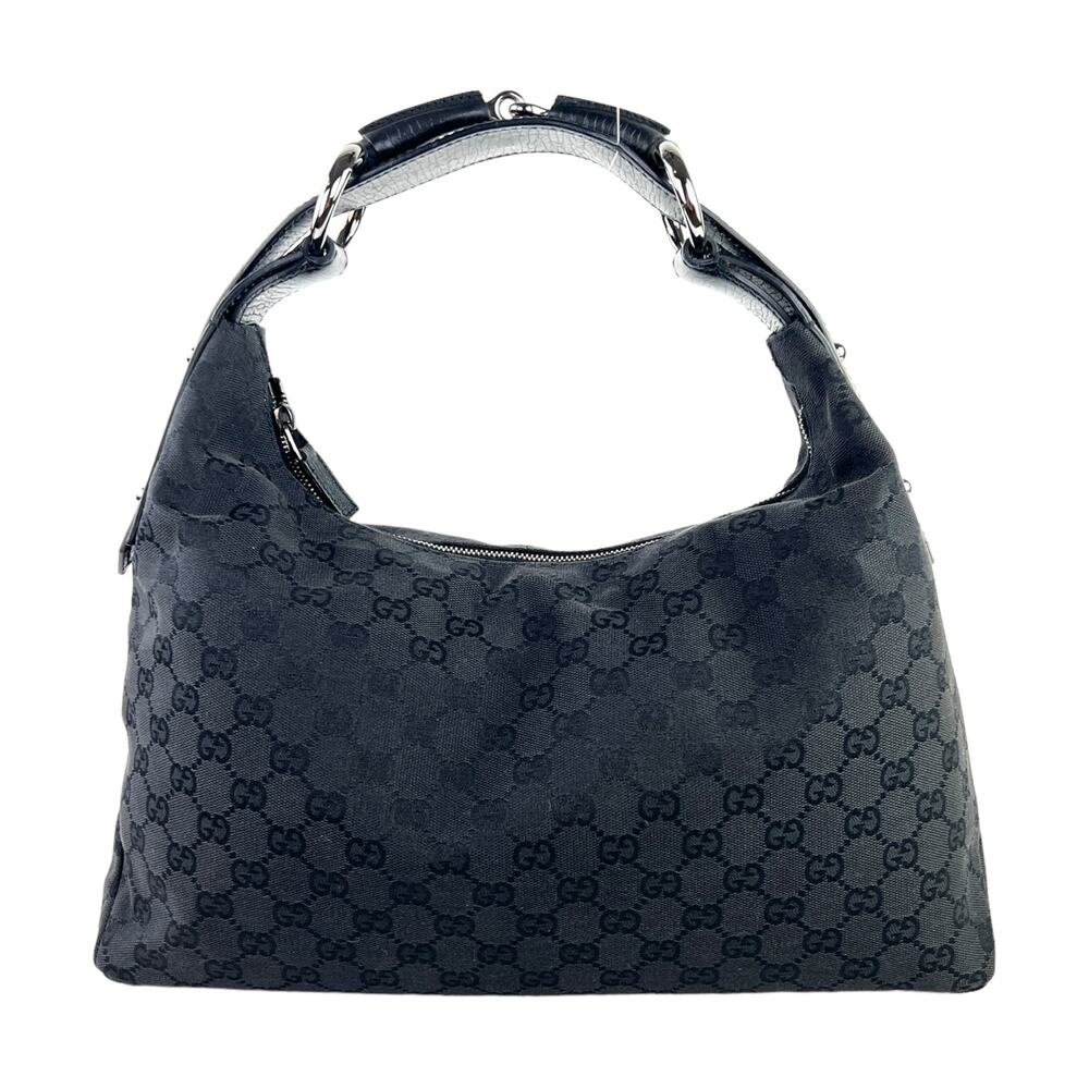 Gucci Navy/Black GG Canvas Hobo Shoulder Bag